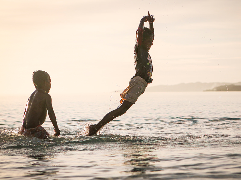 Kids playing in Water 1